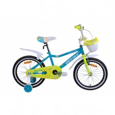 Велосипед двухколесный д/детей  Aist WIKI 18 голубой укомплектован корзиной 2019