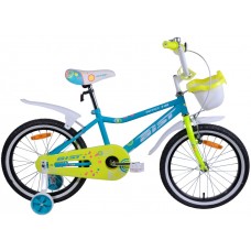 Велосипед детский Aist WIKI 16 голубой  укомплектован корзиной