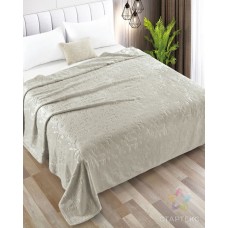 Плед ВЕЛСОФТ 270 гр.м.кв. 180х200 диз.Y-04 (13-4403) Серебро Олени  ПВХ сумка с ручками